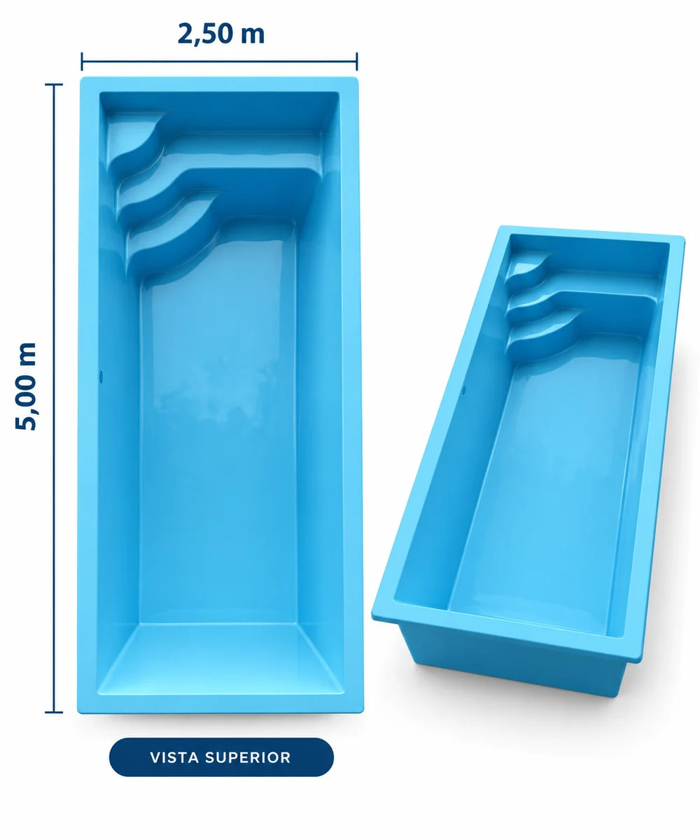 Piscina Fiberlux Essence de 2,5 por 5 metros