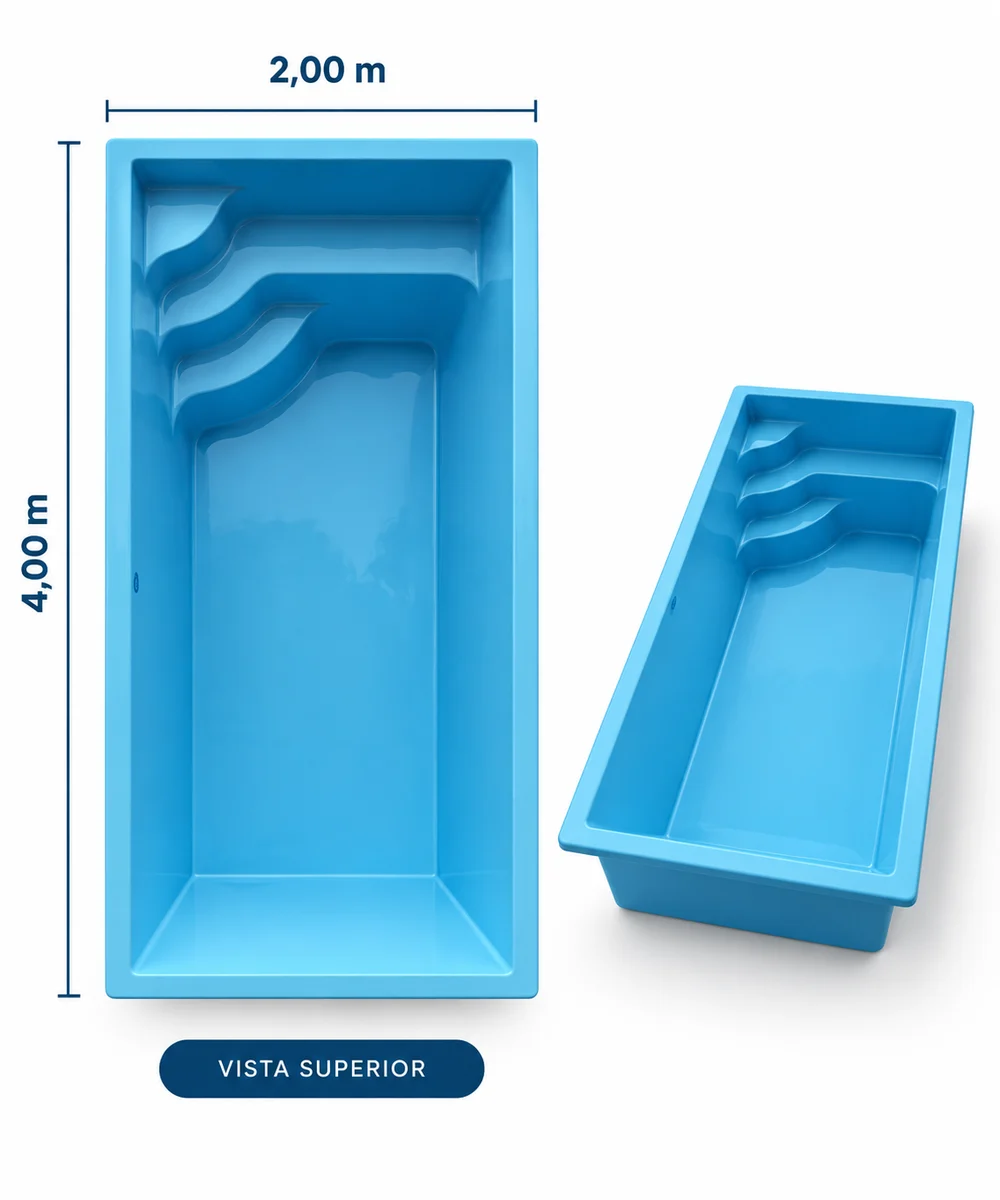 Piscina Fiberlux Essence de 2 por 4 metros